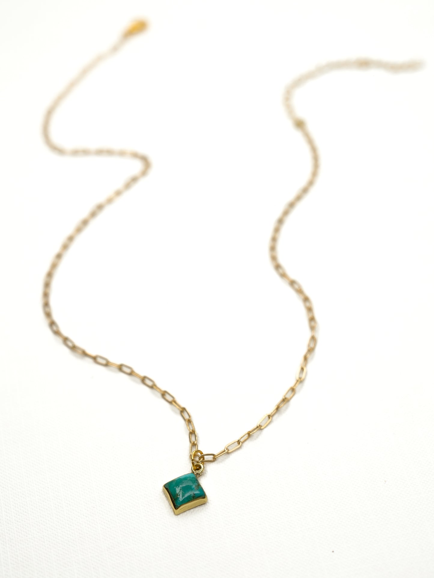 BOHO SOL Turquoise Diamond Dainty Necklace