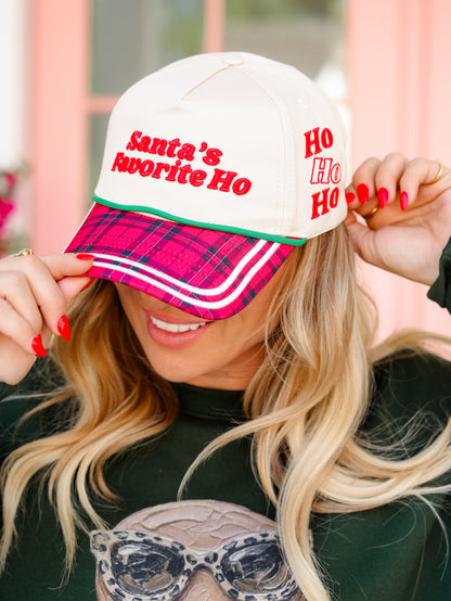 "Santa's Favorite Ho" Embroidered Christmas Cap