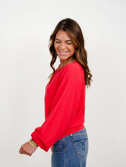 Long Sleeve Half Button Pullover Sweater