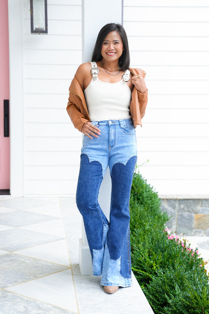 Sleeveless Ribbed Knit Bodysuit with Buckle Strap Detail