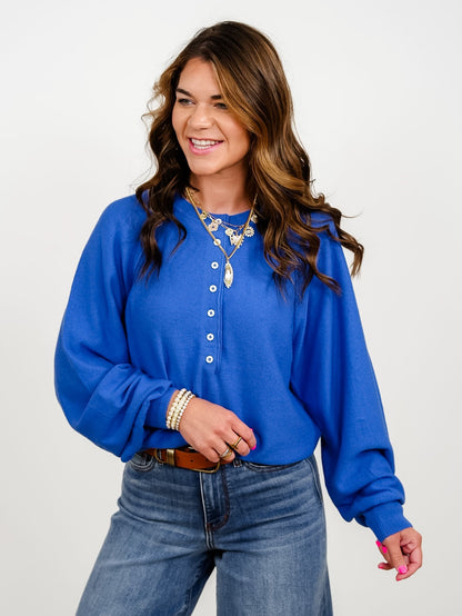 Long Sleeve Half Button Pullover Sweater