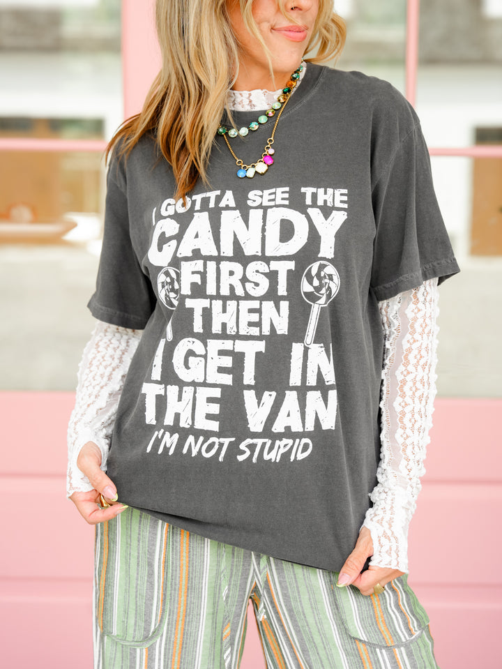 Plus/Reg Short Sleeve Candy Van Graphic Tee - Freckled Poppy