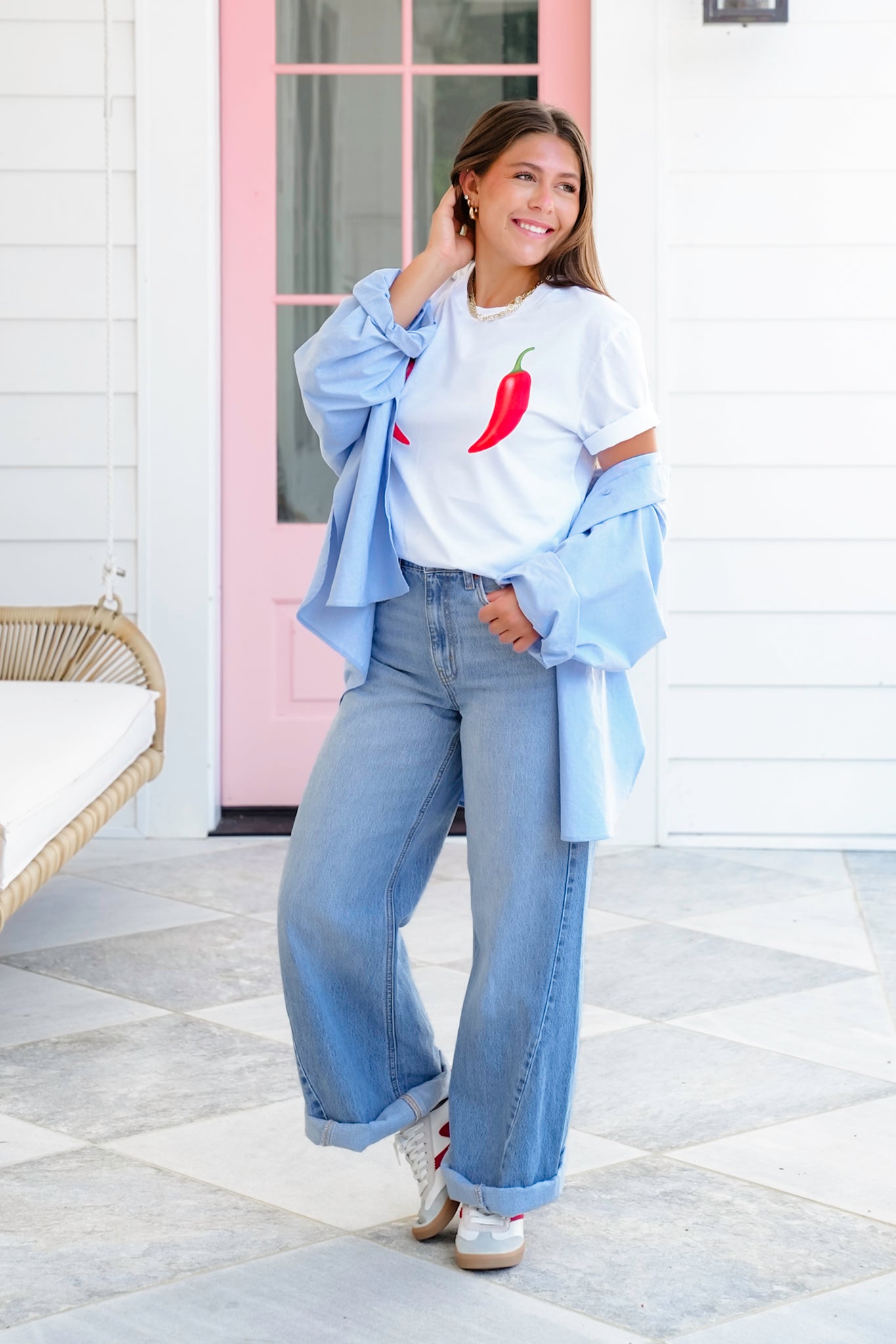 Plus/Reg Short Sleeve Hot Chilis Graphic Tee