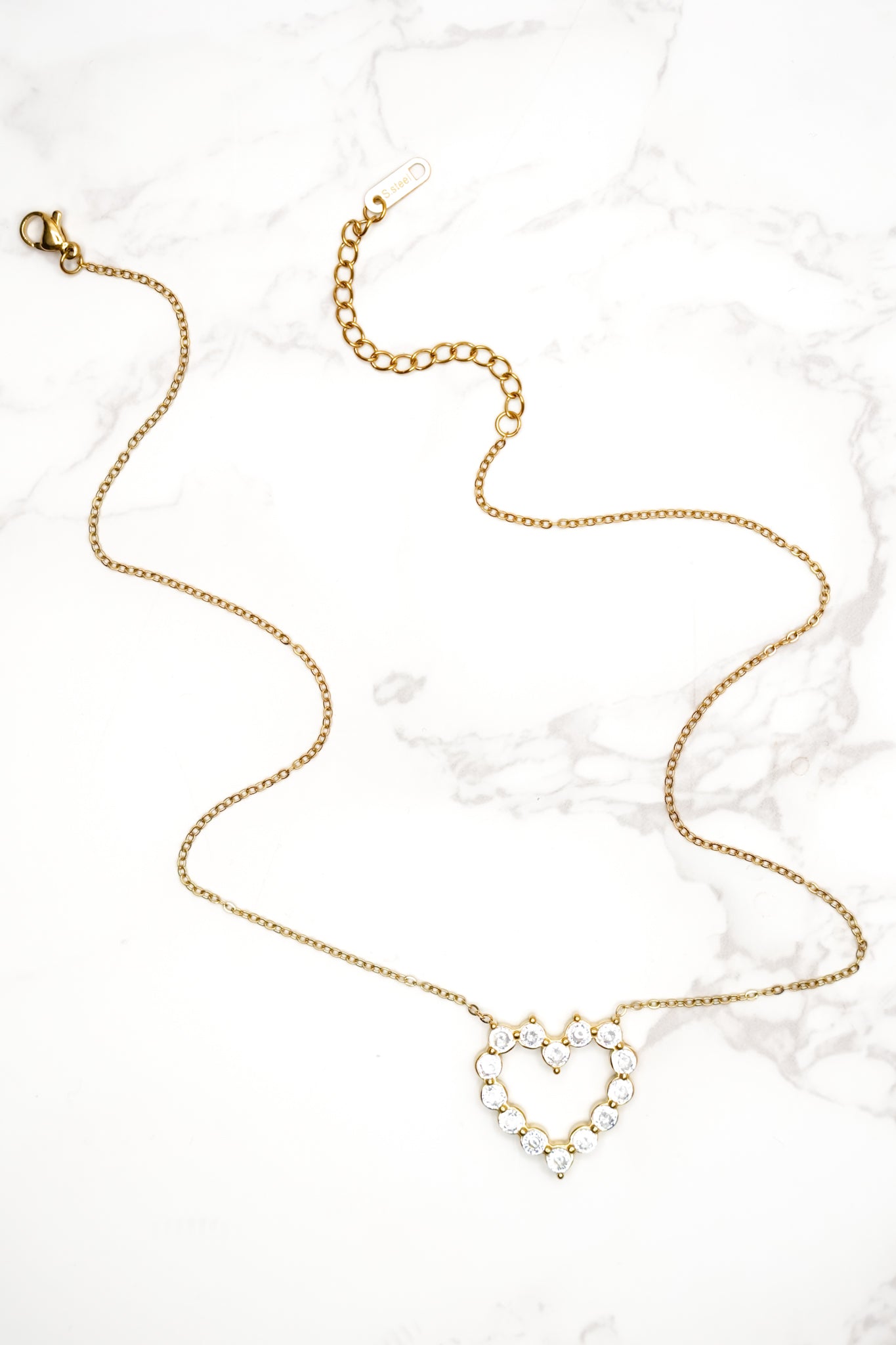 Chansutt Pearls Diamond Heart Necklace
