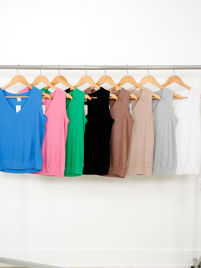 Door Buster! Ribbed V-Neck Tank Top