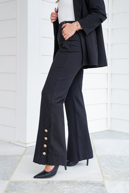 Door Buster! Plus/Reg Magic Stretch Pull-On Pants with Button Detail