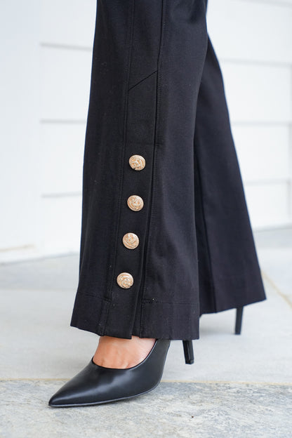 Door Buster! Plus/Reg Magic Stretch Pull-On Pants with Button Detail