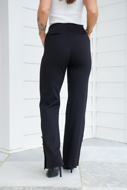 Door Buster! Plus/Reg Magic Stretch Pull-On Pants with Button Detail
