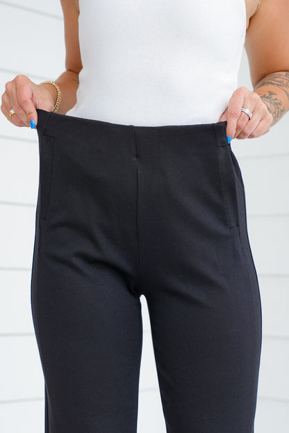 Door Buster! Plus/Reg Magic Stretch Pull-On Pants with Button Detail