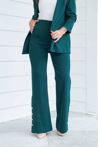 Door Buster! Plus/Reg Magic Stretch Pull-On Pants with Button Detail