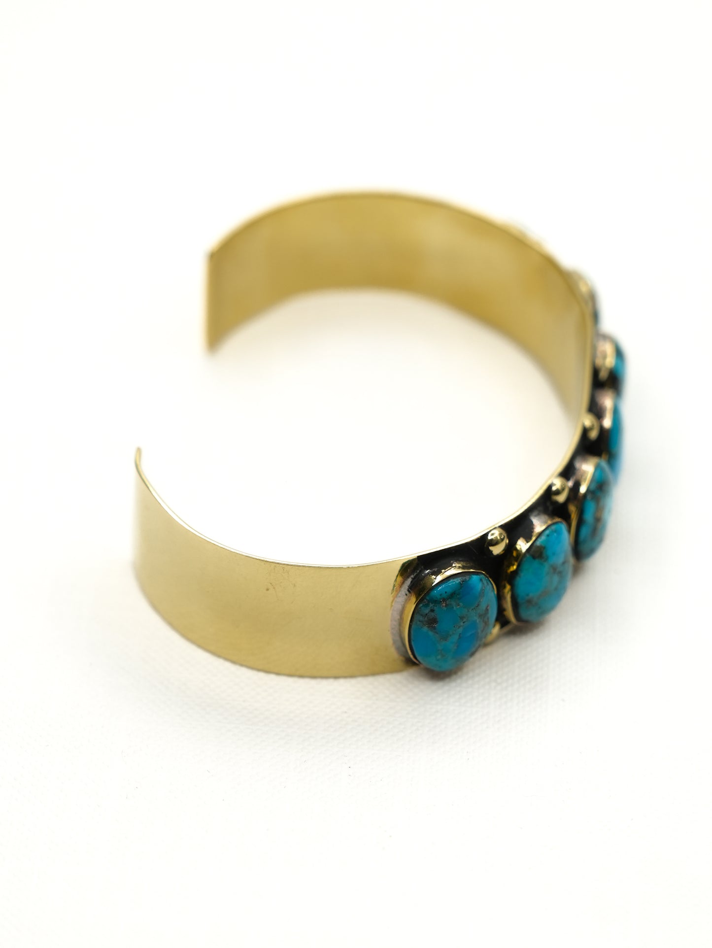 BOHO SOL Turquoise Oval Stone Cuff