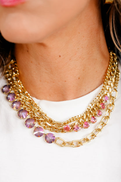 TOVA Soft Rose Starlight Necklace