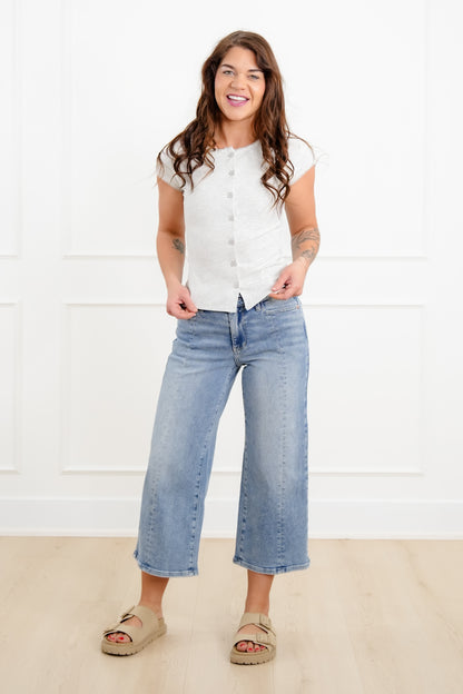 Short Sleeve Button Down Top