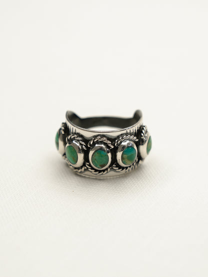 BOHO SOL Silver and Turquoise Oval Ring