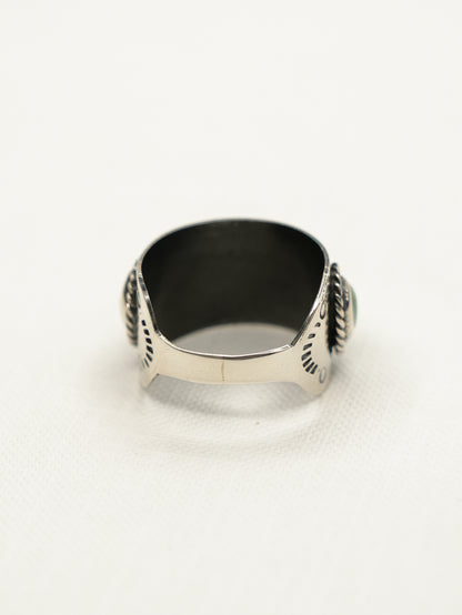 BOHO SOL Silver and Turquoise Oval Ring