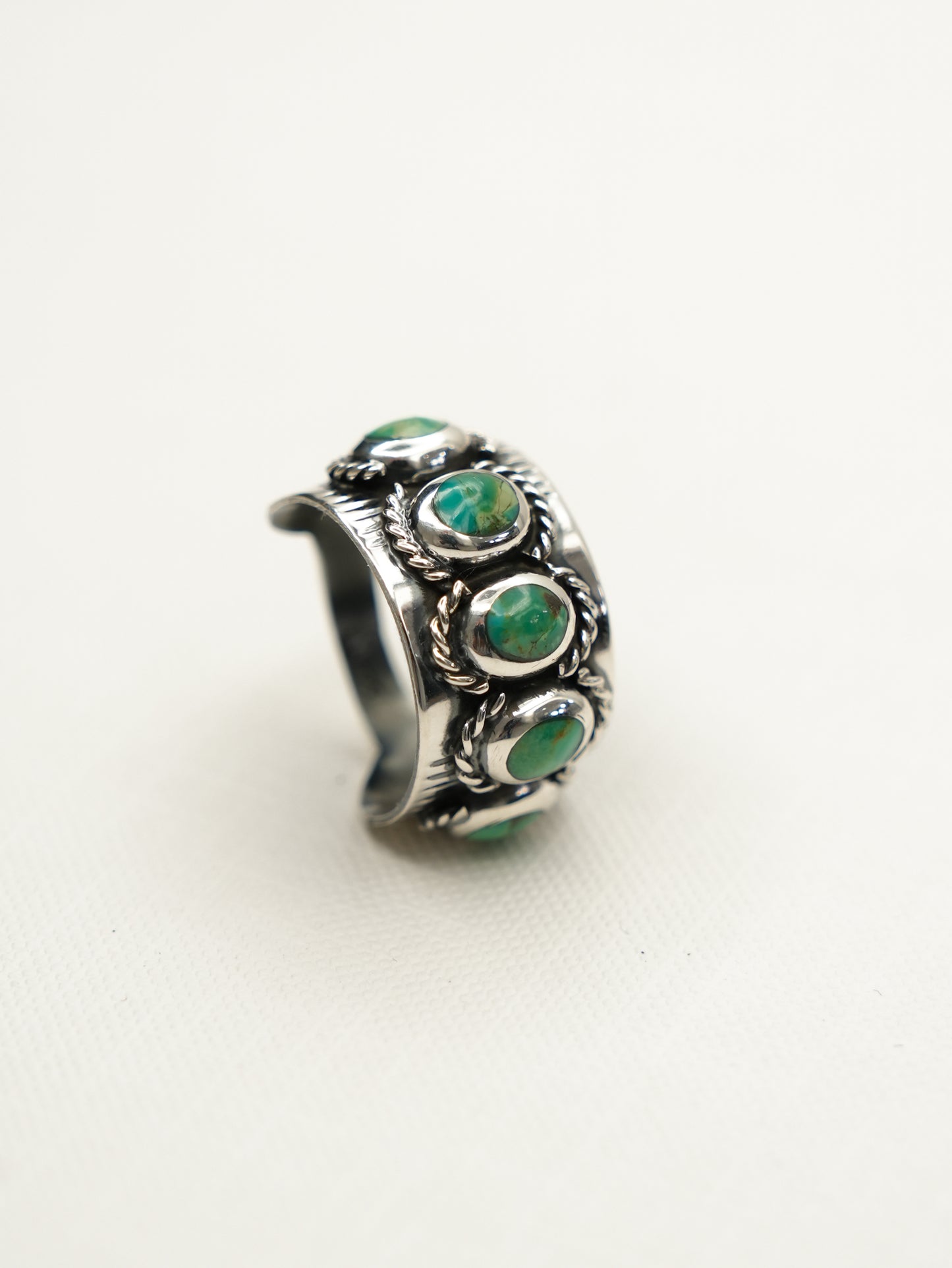 BOHO SOL Silver and Turquoise Oval Ring