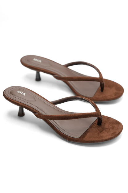 MIA Sleek Slip On Flip Flop Heel Sandal