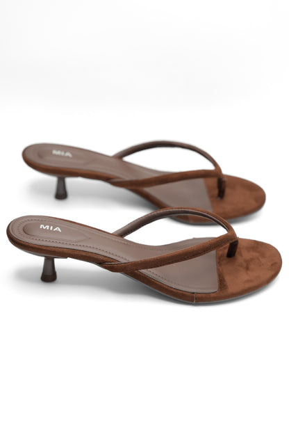 MIA Sleek Slip On Flip Flop Heel Sandal