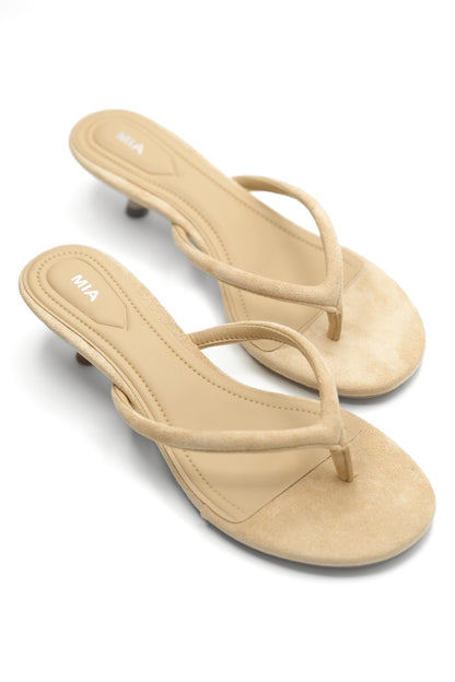 MIA Sleek Slip On Flip Flop Heel Sandal