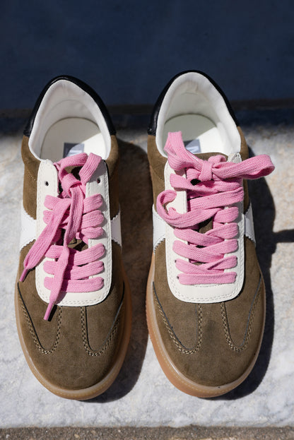 MIA Low Top Vegan Suede 'V' Design Sneaker