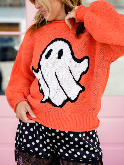 Restock! Ghost Long Sleeve Pullover Knit Sweater