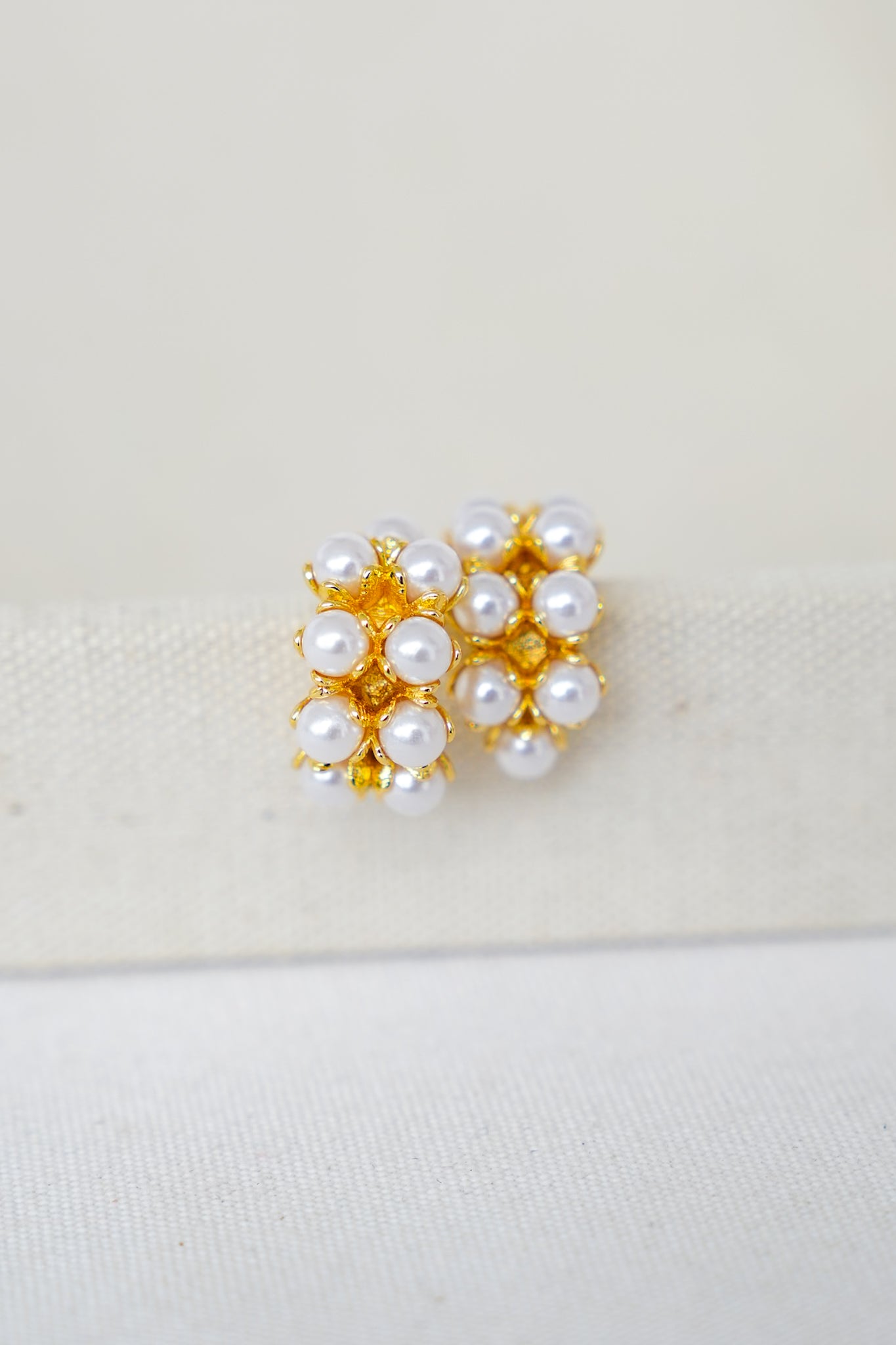 Treasure Jewels Pearls and Gold Hoops