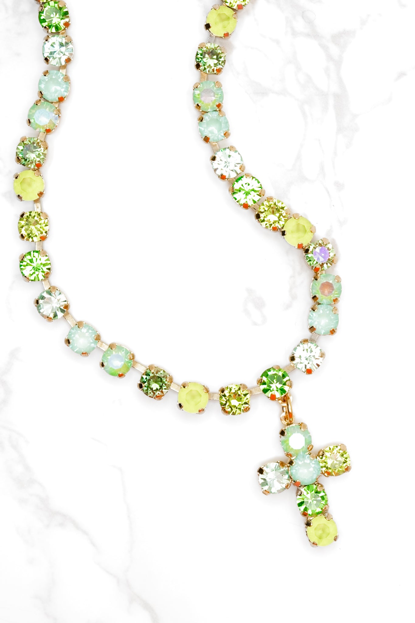 TOVA Baby Donatella Necklace in Mint Mix