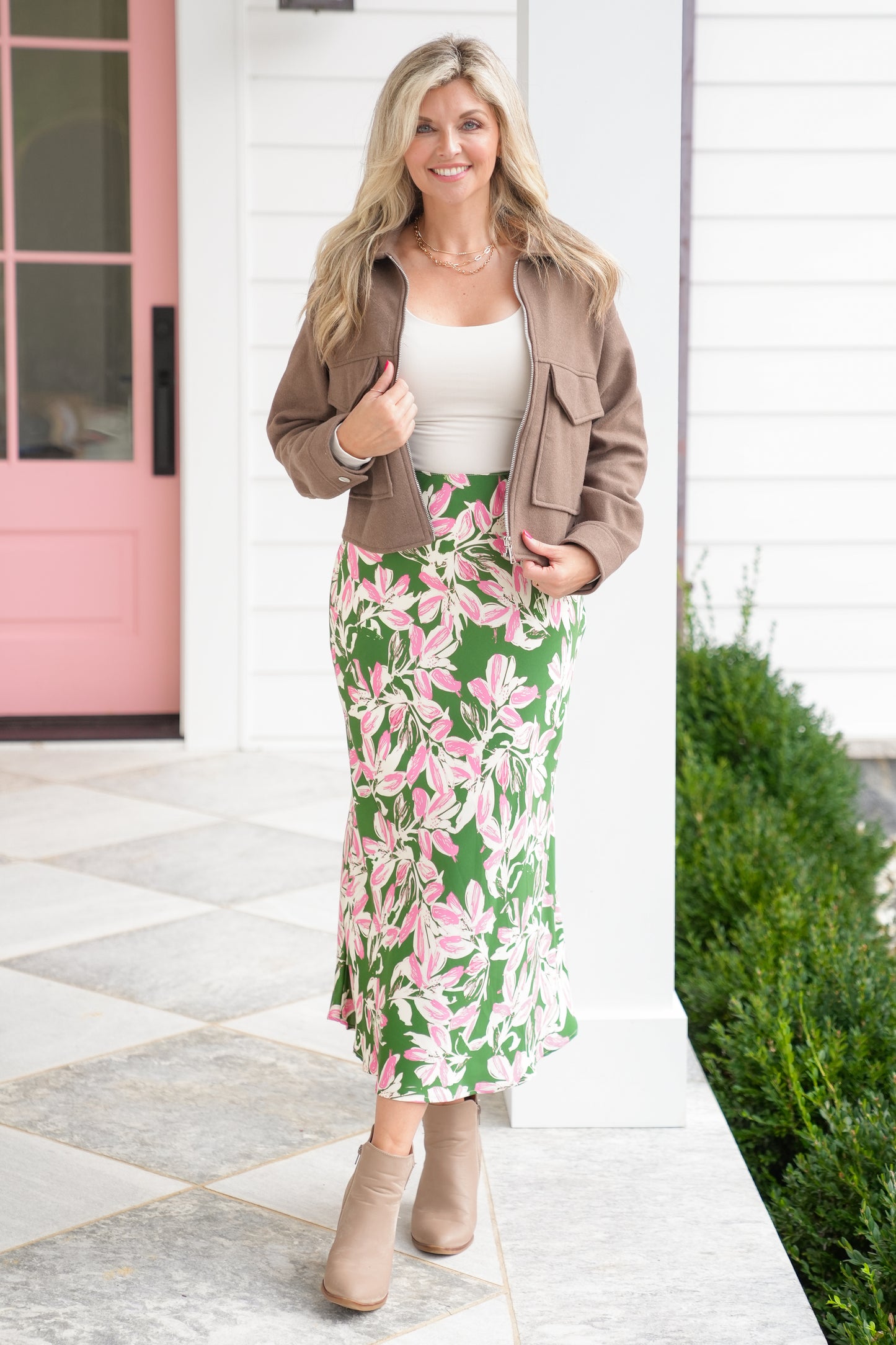 Plus/Reg Long Sleeve Round Neck Top