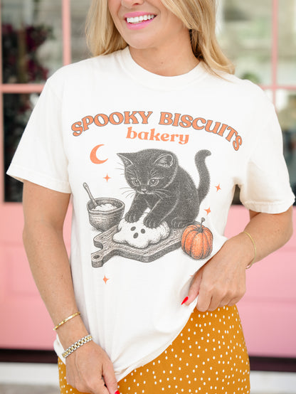Plus/Reg Short Sleeve Spooky Biscuits Bakery Graphic Tee