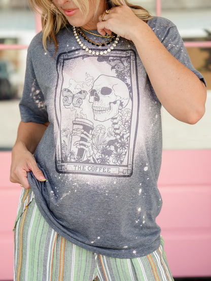Plus/Reg Short Sleeve The Coffee Tarot Card Graphic Tee