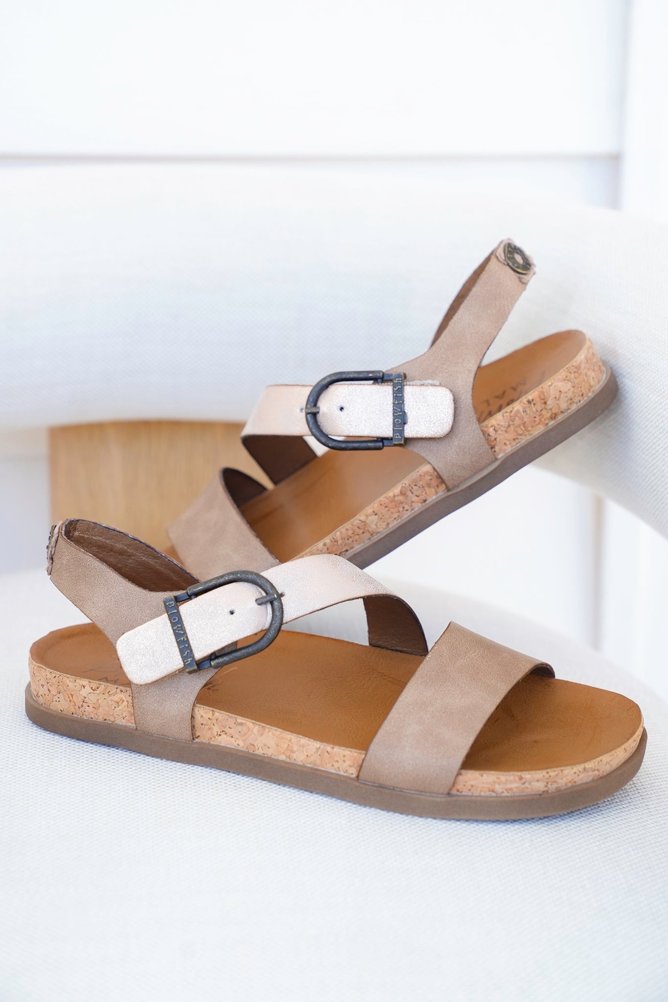 Blowfish Cork Sole Slingback Sandal with Adjustable Strap