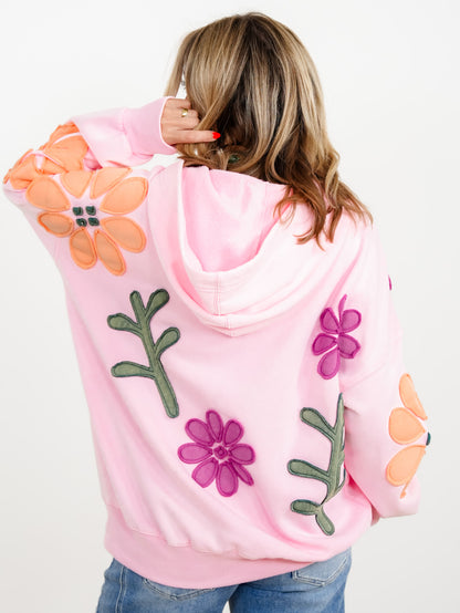 Artisan Floral Patchwork Hoodie