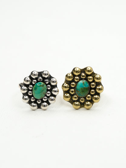 BOHO SOL Turquoise Multi Ball Ring