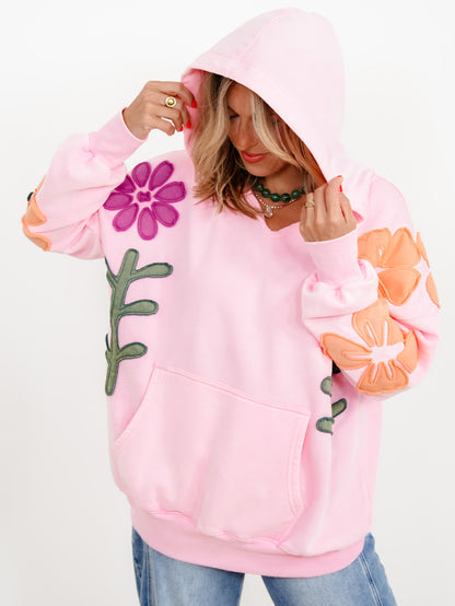 Artisan Floral Patchwork Hoodie