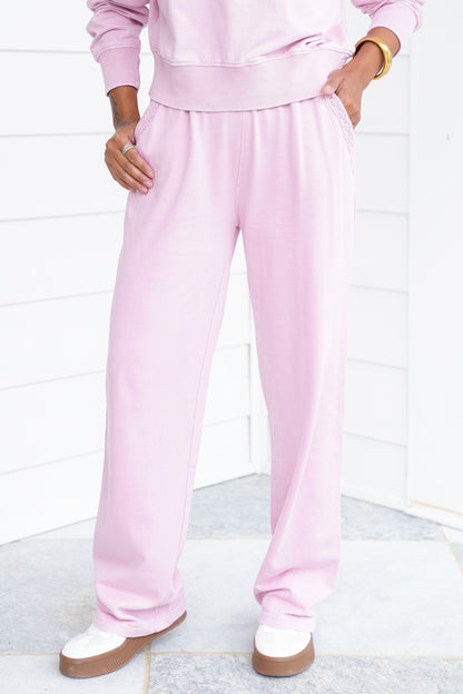 Mineral Wash Long Sleeve Top and Pants Set