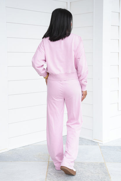 Mineral Wash Long Sleeve Top and Pants Set