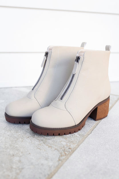 MIA Vegan Leather Ankle Boot with Block Heel