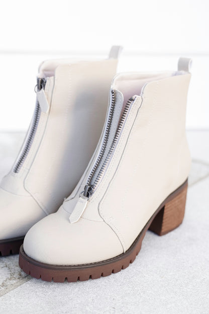 MIA Vegan Leather Ankle Boot with Block Heel
