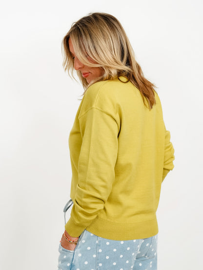Solid Long Sleeve Crew Neck Pullover Sweater