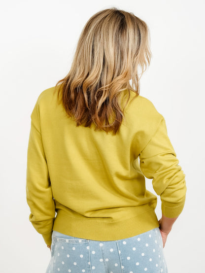 Solid Long Sleeve Crew Neck Pullover Sweater