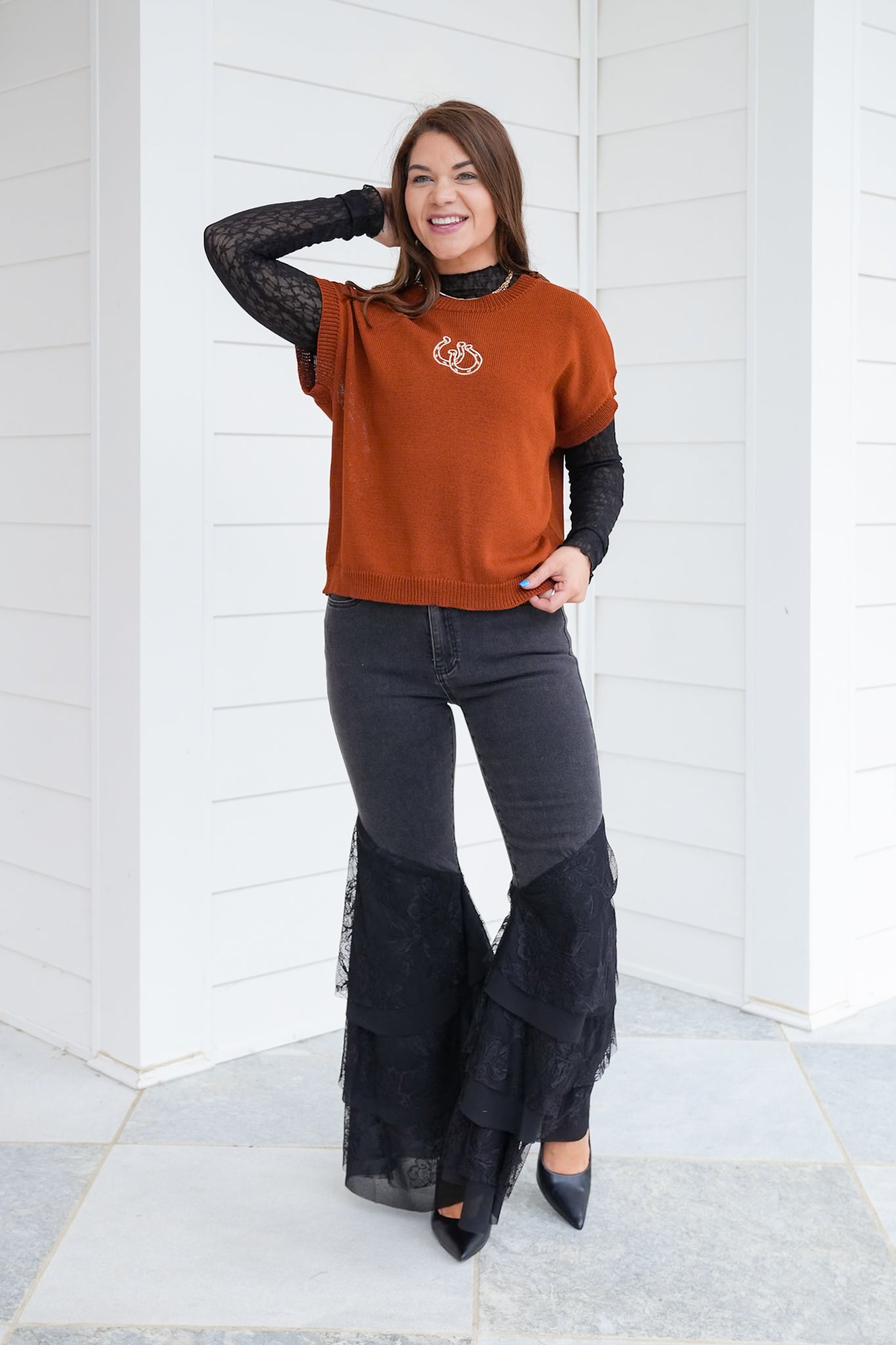 Double Horseshoe Sweater Vest