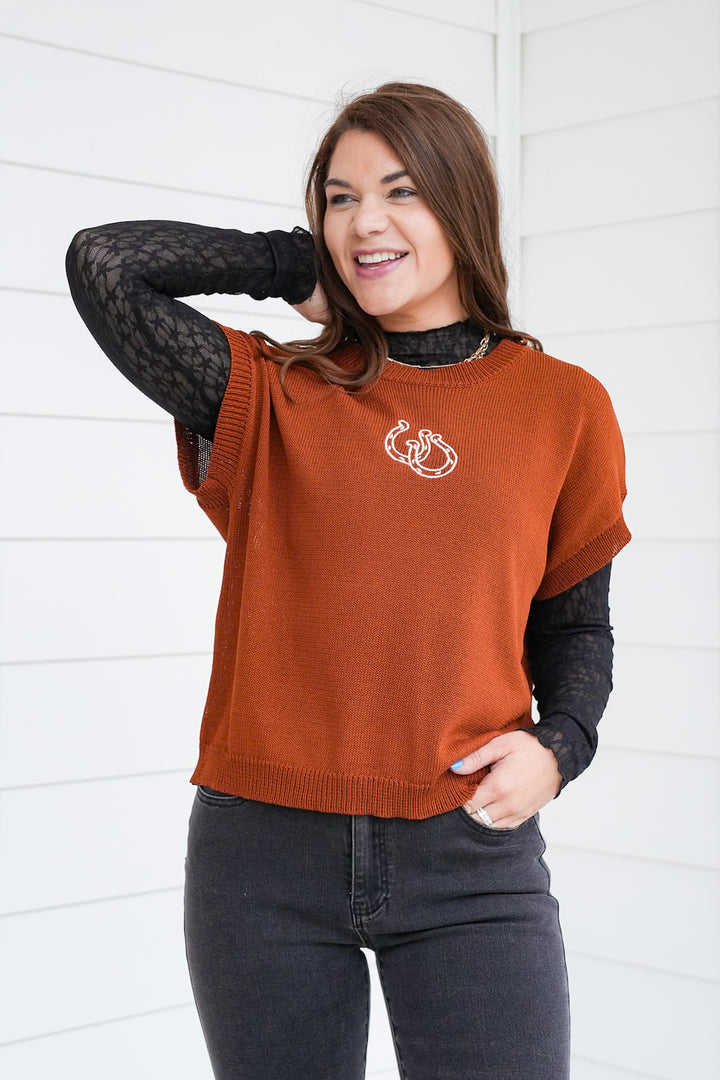 Double Horseshoe Sweater Vest
