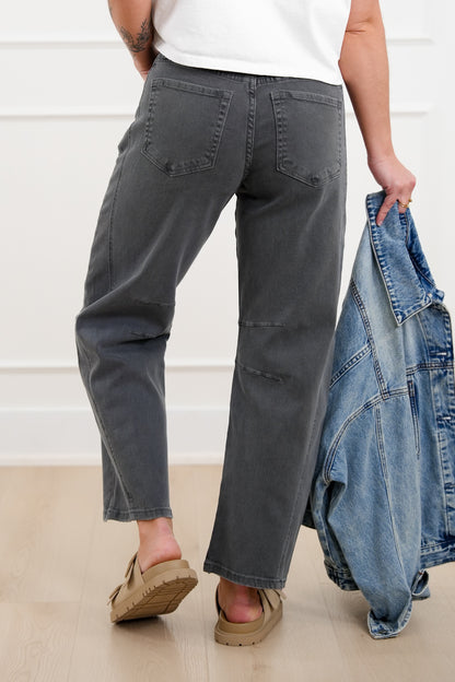 Door Buster! Zenana Barrel Leg Color Denim Pants