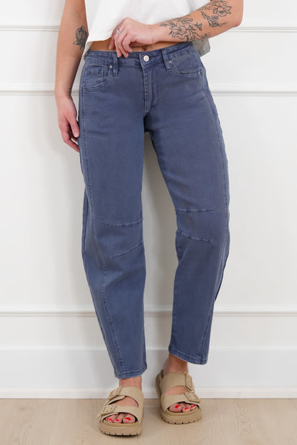 Door Buster! Zenana Barrel Leg Color Denim Pants