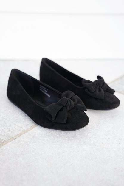Corky's "Sugar Rush" Vegan Suede Ballet Flats with Bow Accent