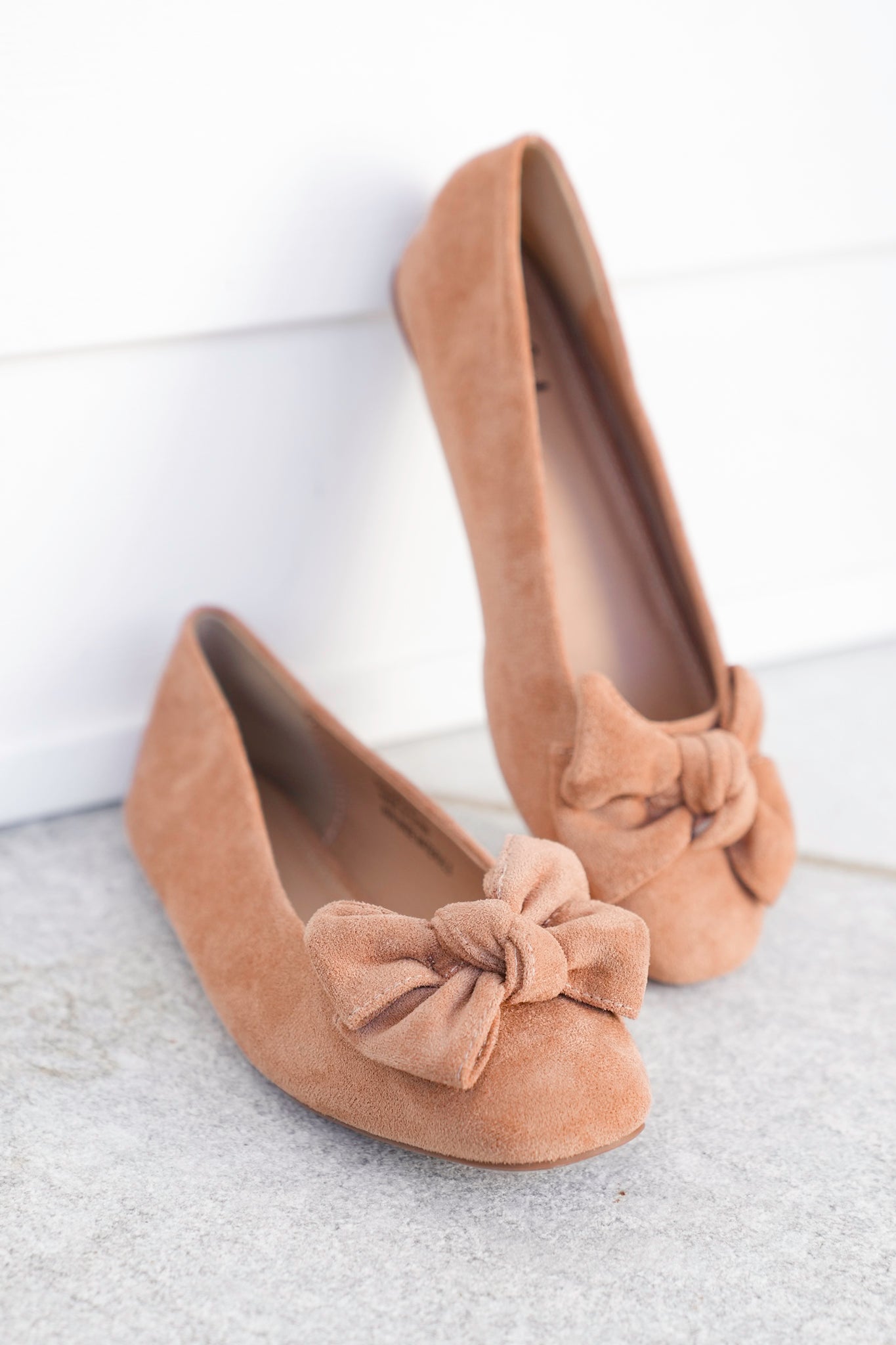 Corky's "Sugar Rush" Vegan Suede Ballet Flats with Bow Accent
