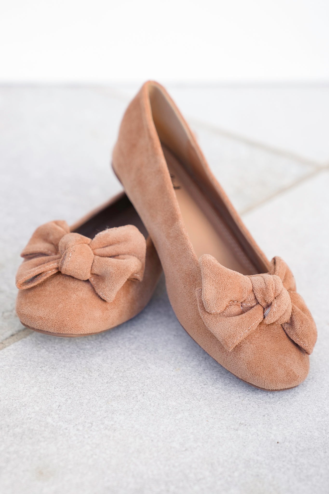 Corky's "Sugar Rush" Vegan Suede Ballet Flats with Bow Accent