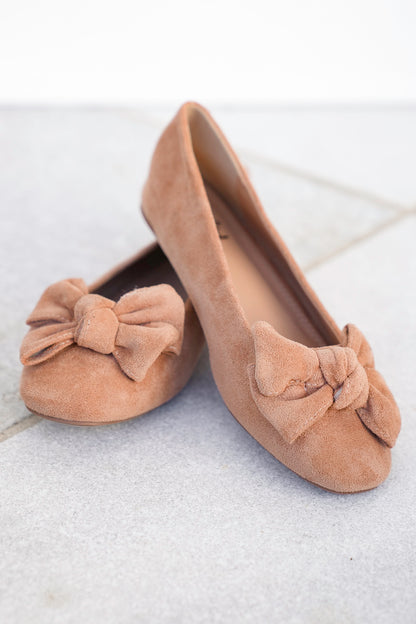 Corky's "Sugar Rush" Vegan Suede Ballet Flats with Bow Accent