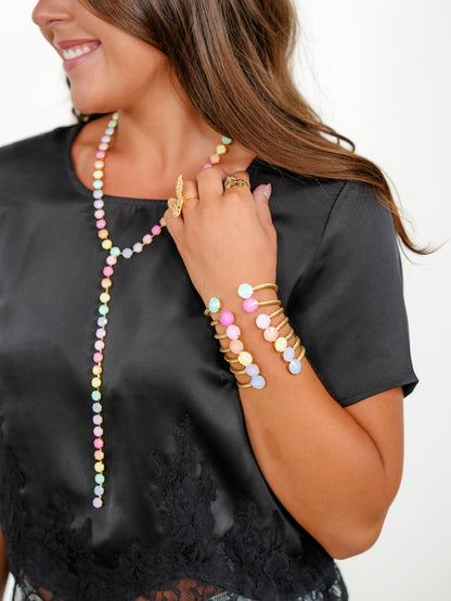 TOVA Mini LA Crystal Drop Necklace - Freckled Poppy