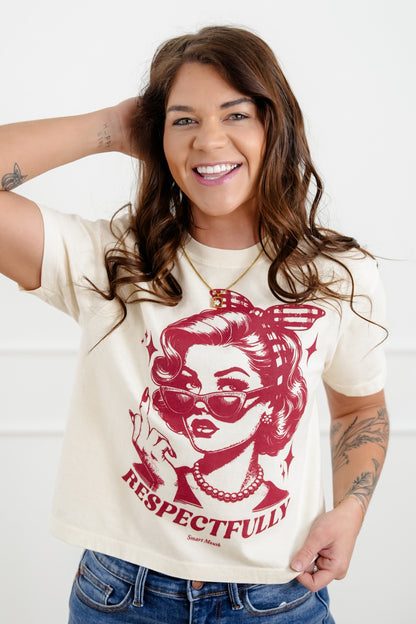 Plus/Reg Short Sleeve "Respectfully" Graphic Tee